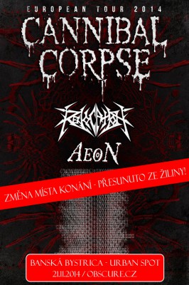 Plakát_Cannibal Corpse Banska